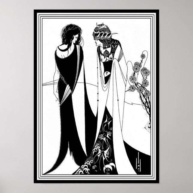 Poster Impressão: Ilustração de Aubrey Beardsley (Frente)