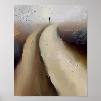 Poster Impressão, Matthew 7:13 A estrada ampla e a estrad