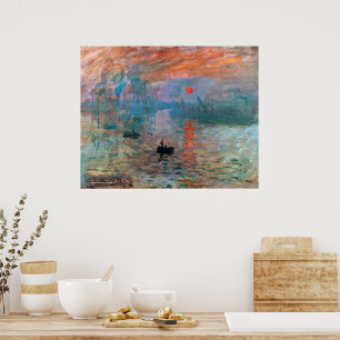 Poster Impressão, Nascer do Sol Claude Monet