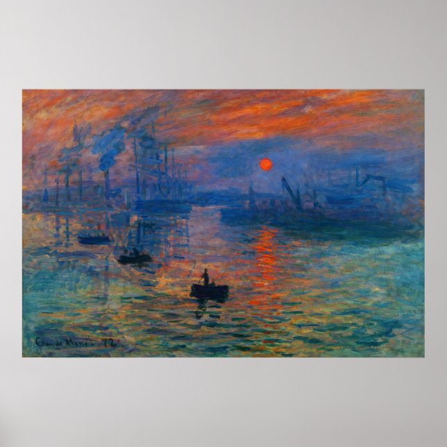 Poster Impressão, nascer do sol de Claude Monet (Frente)