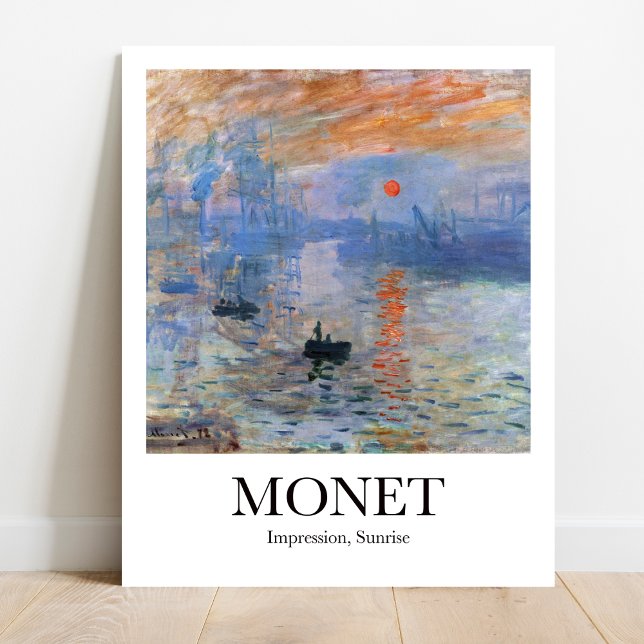 Poster Impressão, nascer do sol por Claude Monet (Monet's Sunrise masterpiece: Own a piece of Impressionism! High-quality art poster)