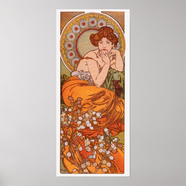 Poster Impressão/Poster: Alphonse Mucha - Topaz (Frente)