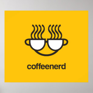 Poster Impressão/poster do nerd do café