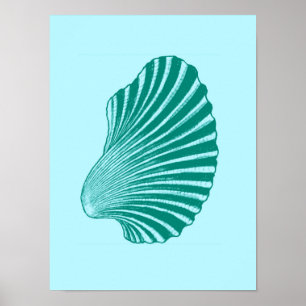 Poster Impressão, Turquesa e Aqua para Blocos de Rolha