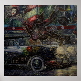 Poster impressão-Vato Chegando No Carro C'07 Adan Hernand