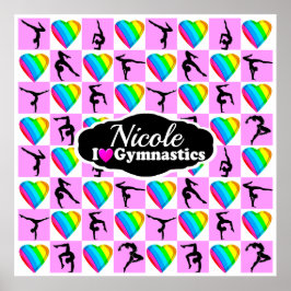 POSTER IMPRESSIONANTE EU AMO DESIGN DE GINÁSTICA