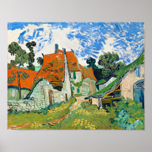 Poster Impressionismo na Rua Vincent Van Gogh em Auvers P