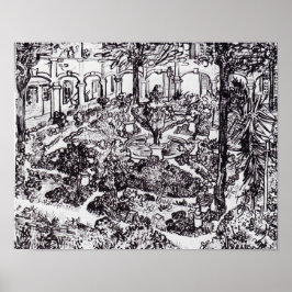Poster Impressionismo Vincent Van Gogh Garten des Hospita