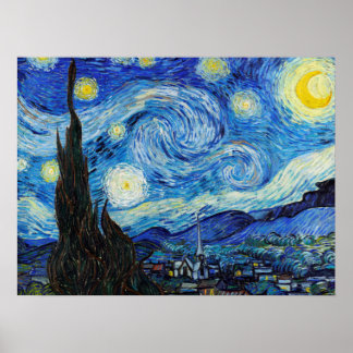 Poster Impressionismo Vincent Van Gogh Starry Night