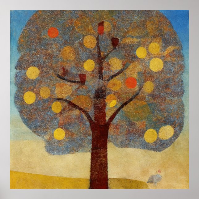 Poster Impressionista Da Árvore Do Dinheiro (Frente)