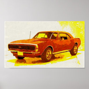 Pôster Impressionista de 67 Camaro