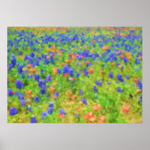 Poster impressionista do Bluebonnet