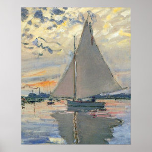 Poster Impressionista francês do Monet Sailboat