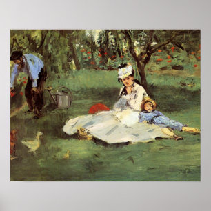 Pôster Impressionista Manet Pintura da Família Francesa