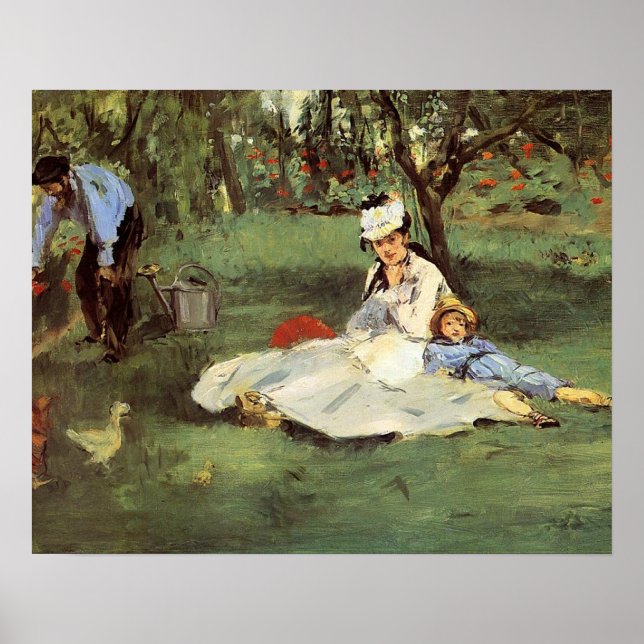 Pôster Impressionista Manet Pintura da Família Francesa (Frente)