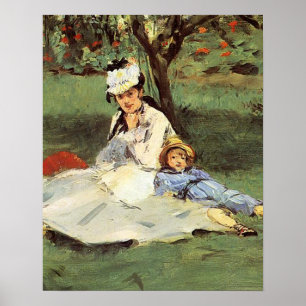 Poster Impressionista Manet Pintura da Família Francesa