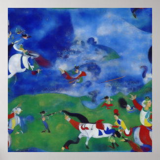 Poster Impressionista Moderno Uma Batalha Chinesa Antiga