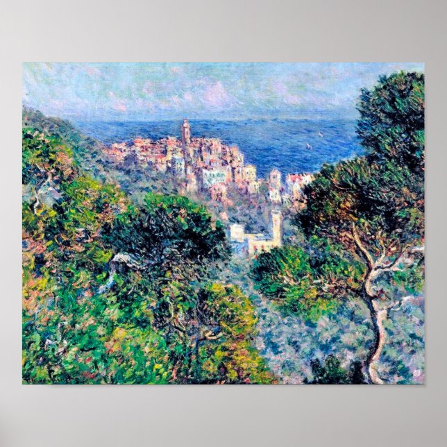 Poster Impressionista Pessoas Monet View de Bordighera Fa (Frente)