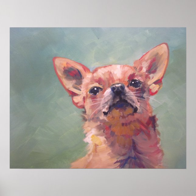 Pôster Impressionista pintura Chihuahua de Belas Artes (Frente)