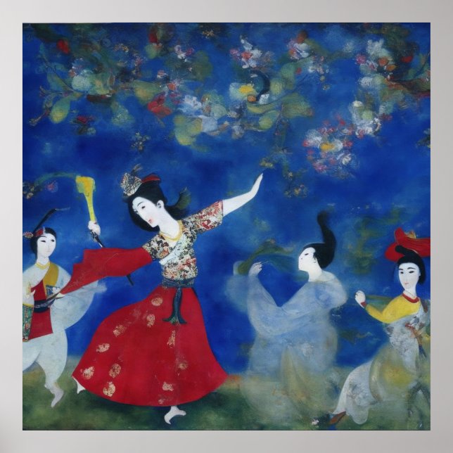 Poster Impressionista Uma Antiga Dança De Espada Chinesa (Frente)