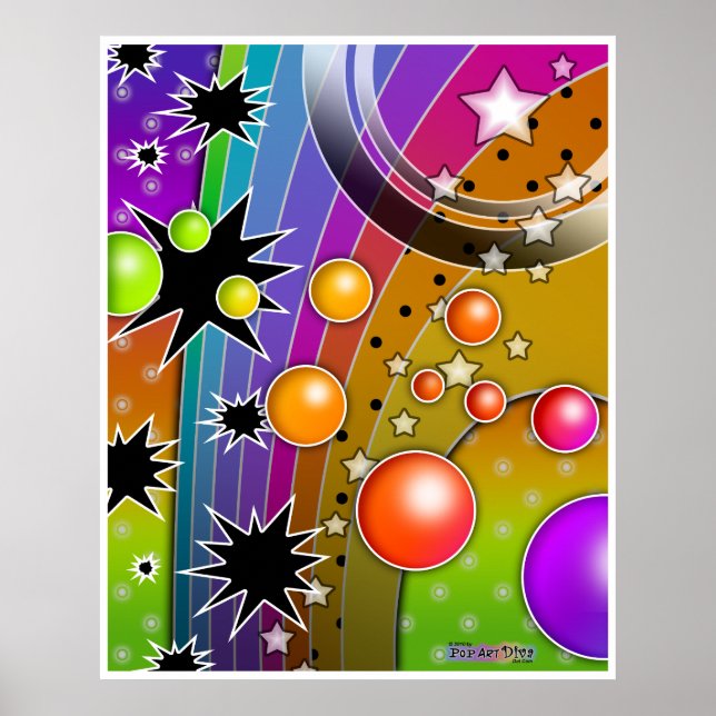 Poster, Impressões - BIG BANG BLACK HOLES POP ART (Frente)