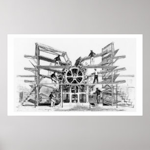 Pôster Impressora por cilindro inventada por Richard Marc