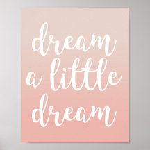 Imprimir Citação Sonhe Um Pouco Rosa Ombre