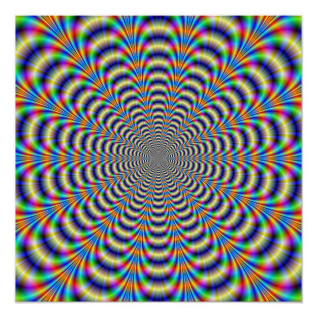 Pôster Impulso Poster Psicodélico Perfeito Zazzle (Frente)