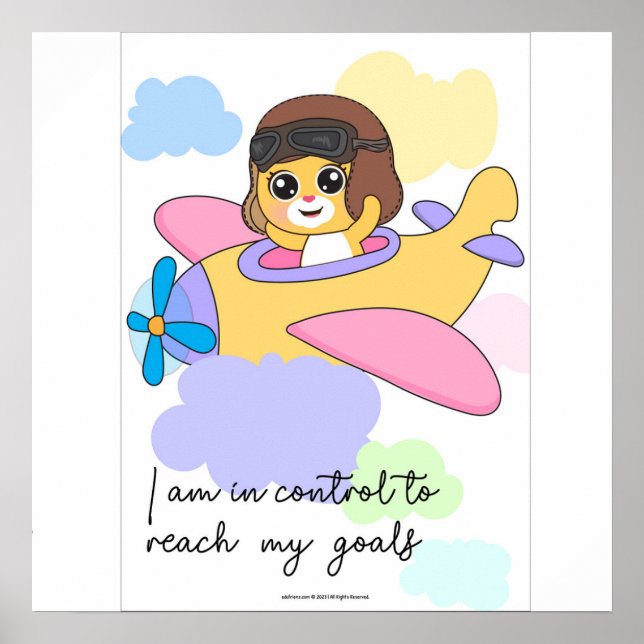 Poster In control to reach my goals Wall art (Frente)