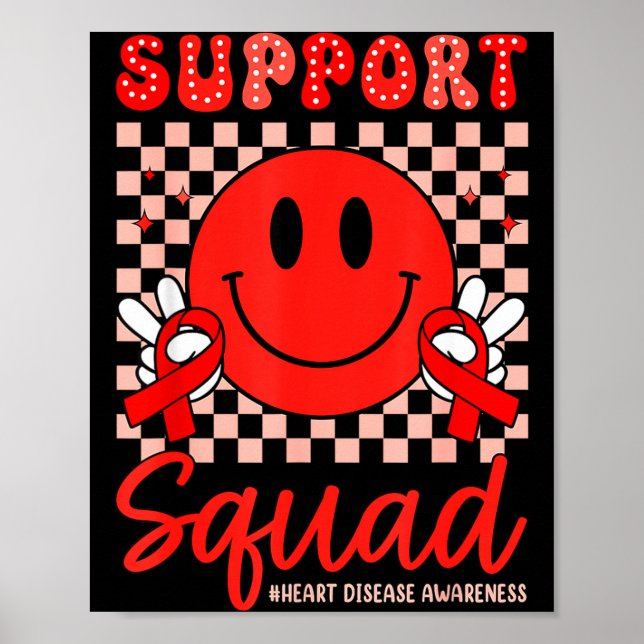 Poster In February We Wear Red Chd Awareness Heart Diseas (Frente)