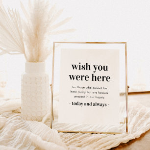 Poster In Loving Memory Sign Queria Estar Aqui Casado