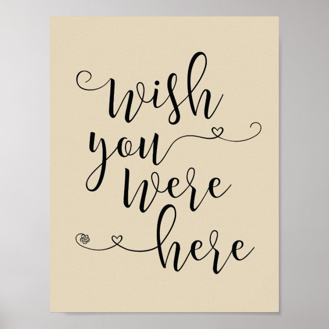 Pôster In loving memory sign - wish you were here (v2) (Frente)