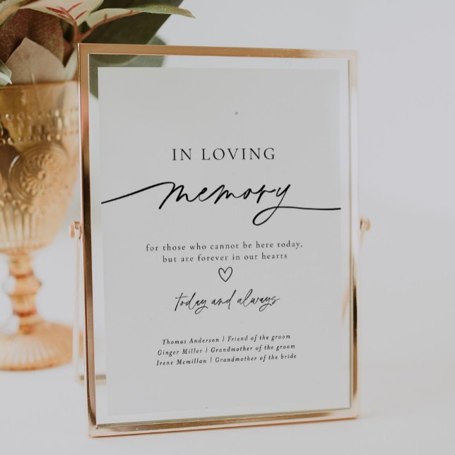Poster In Loving Memory Wedding Sign (Criador carregado)