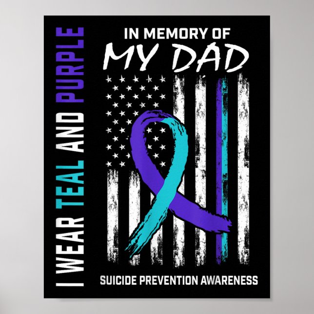 Poster In Memory Of Dad Suicide Awareness Prevention Amer (Frente)