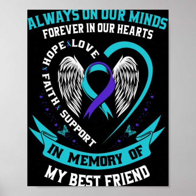 Poster In Memory Of My Friend Suicide Awareness Prev  (Frente)