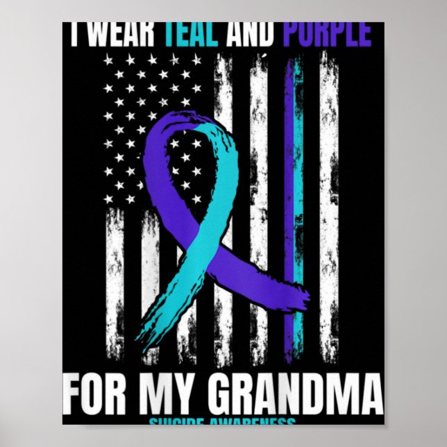 Poster In Memory Of My Grandma Suicide Awareness Flag Bac (Frente)
