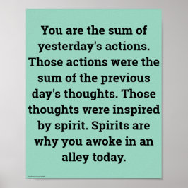 Poster "In moderation", funny, humor, joke