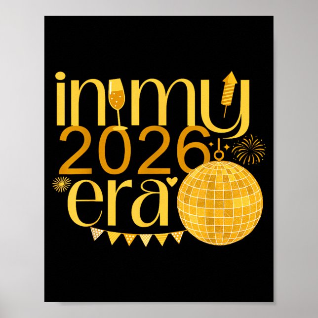 Poster In My 2026 Era Happy New Year Party Countdown Fami (Frente)