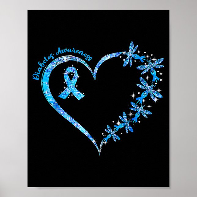 Poster In November We Wear Blue Diabetes Awareness Love  (Frente)