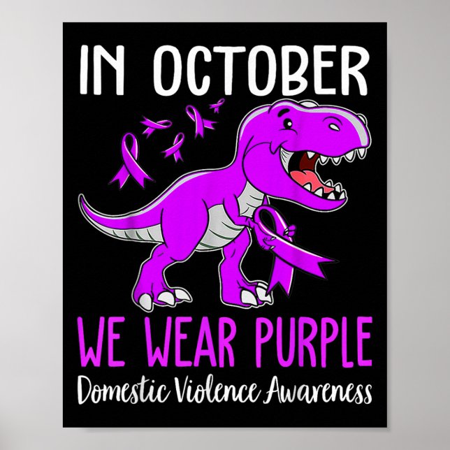 Poster In October We Wear Purple Domestic Violence Ghosit (Frente)