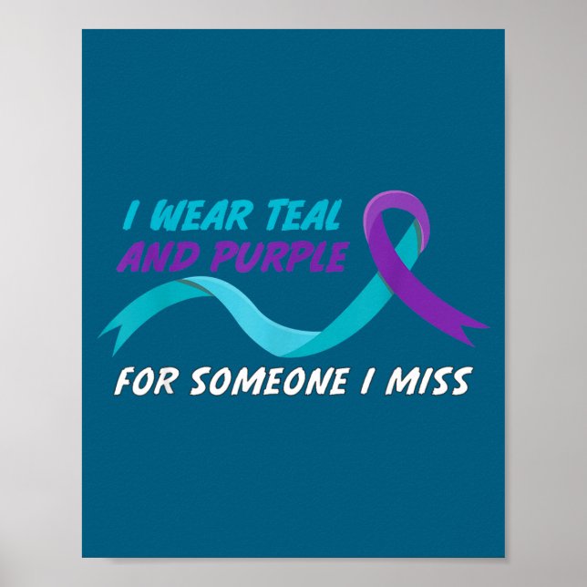 Poster In September We Wear Teal And Purple Suicide Preve (Frente)