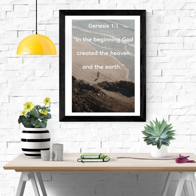 Poster In The Beginning Genesis Creation Ocean (Criador carregado)