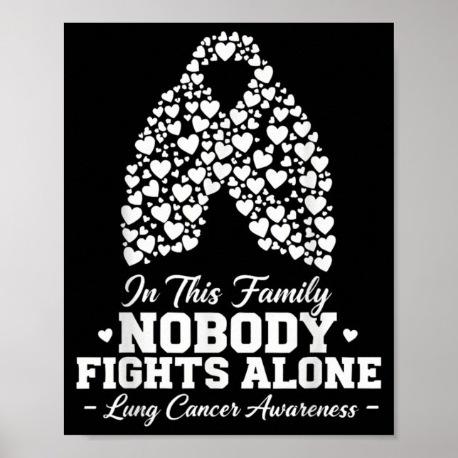 Poster In This Family Nobody Fights Alone Lung Cancer Shi (Frente)
