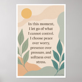 Poster In This Moment I Let Go-Affirmation Wall Art