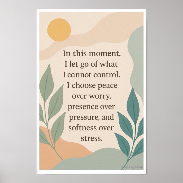 Poster In This Moment I Let Go-Affirmation Wall Art (Frente)