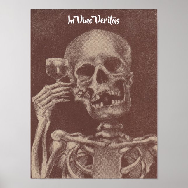 Poster in vino veritas = No vinho, Truth Skeleton (Frente)