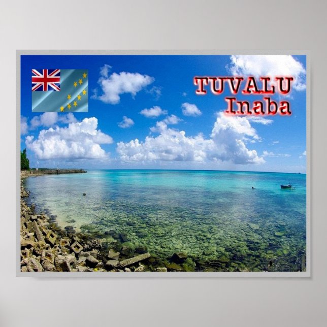 Poster Inaba - Tuvalu - Vista do Mar - (Frente)
