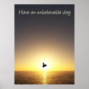poster inacreditável de porco voador do dia