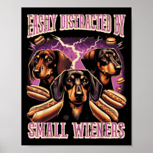 Poster Inadequado E Facilmente Distraído Por Pequeno Dach