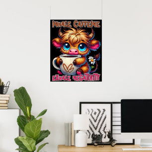 Poster Inalar Cafeína Exalar Negatividade